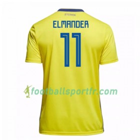 Tenue Suède Elmander 11 Domicile Coupe du monde 2018 Maillot de Foot
